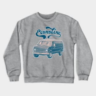 Vintage Custom Econoline Van / Faded Thrift Style Retro Design Crewneck Sweatshirt